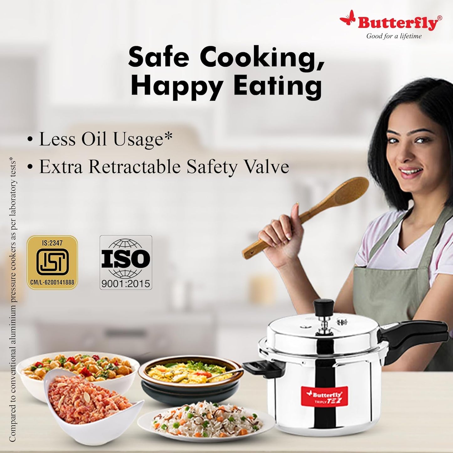 Butterfly Tez Triply Stainless Steel Pressure Cooker 5L