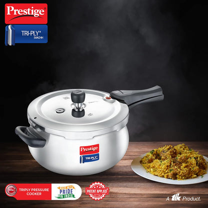 Prestige 3L Triply Svachh Handi Outerlid Pressure Cooker