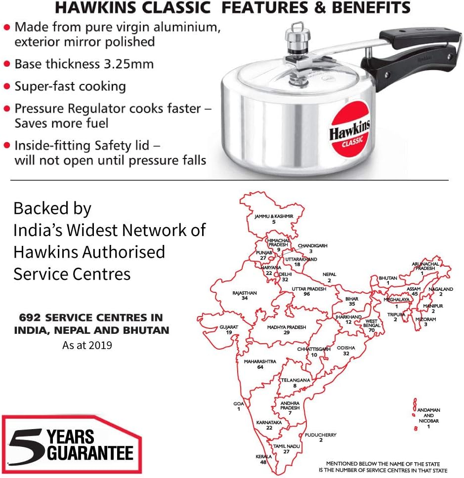 Hawkins Classic Pressure Cooker 2Lt