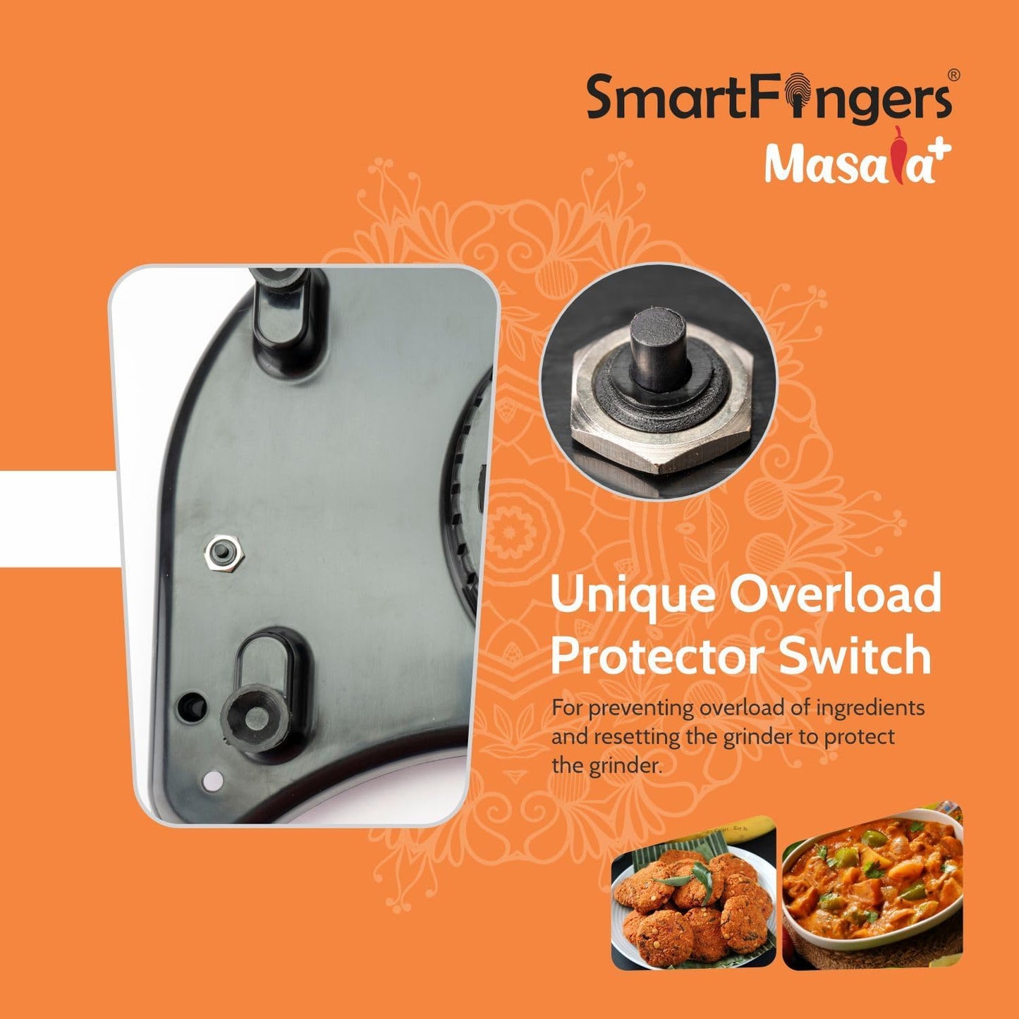 SmartFingers Masala Plus Table Top Masala Wet Grinder 230V 2L