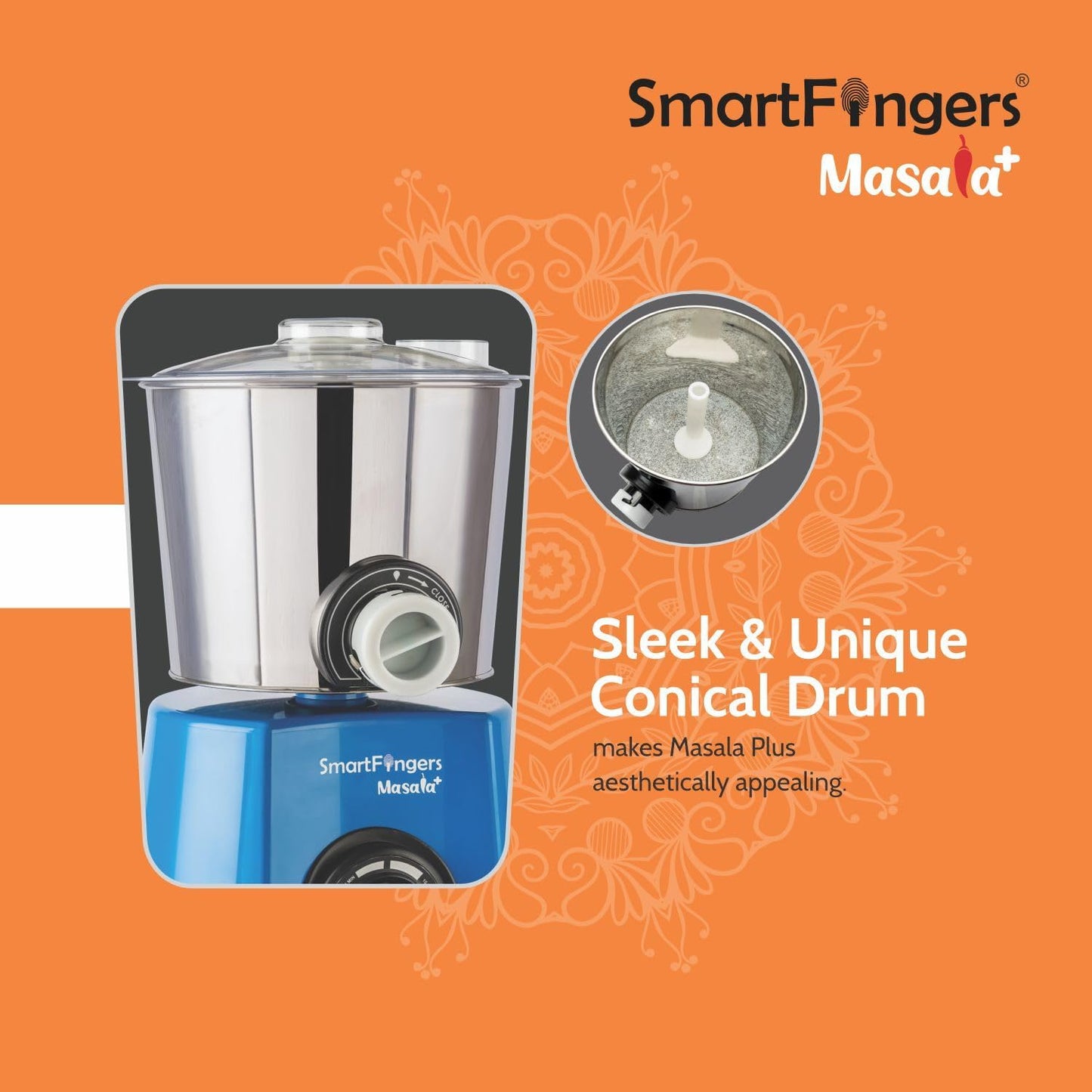SmartFingers Masala Plus Table Top Masala Wet Grinder 230V 2L