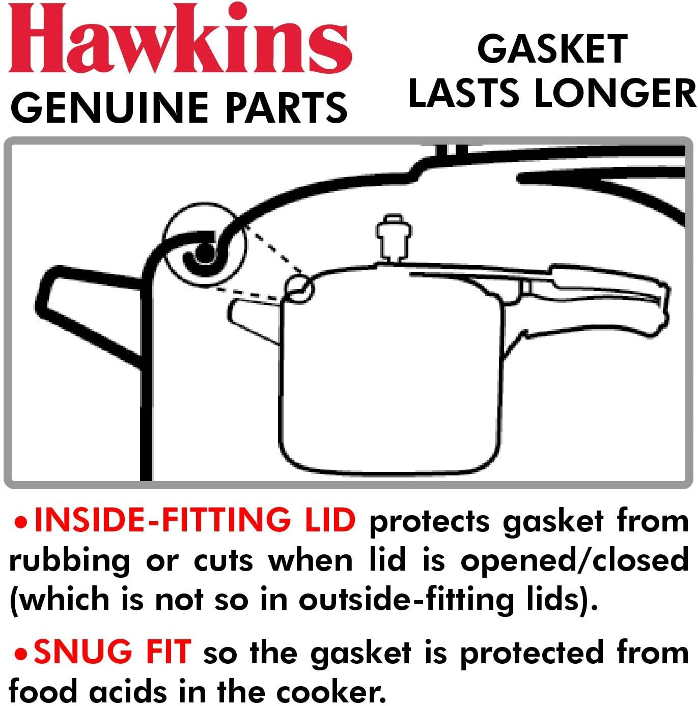 Hawkins Gasket 3 Litre To 4 Litre Code: Wg