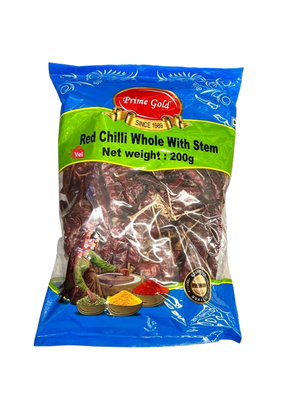 Prime Gold Chilli Whole Stem 200g