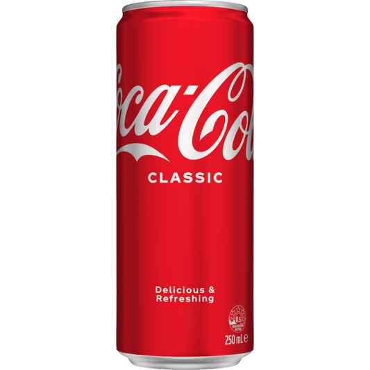 Coca - Cola Classic Soft Drink Mini Can 250ml