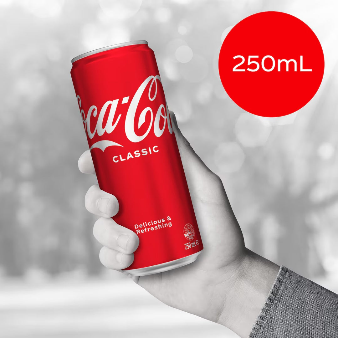 Coca - Cola Classic Soft Drink Mini Can 250ml