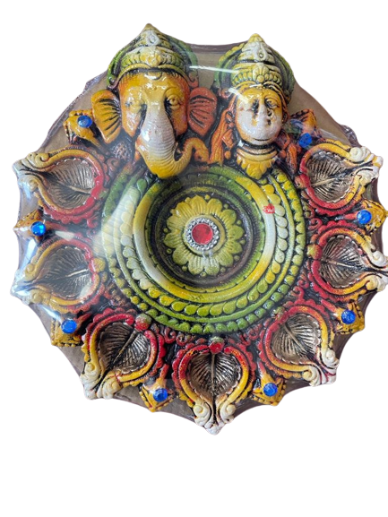 Diya Plate Laxmi And Ganish 7 Chuti