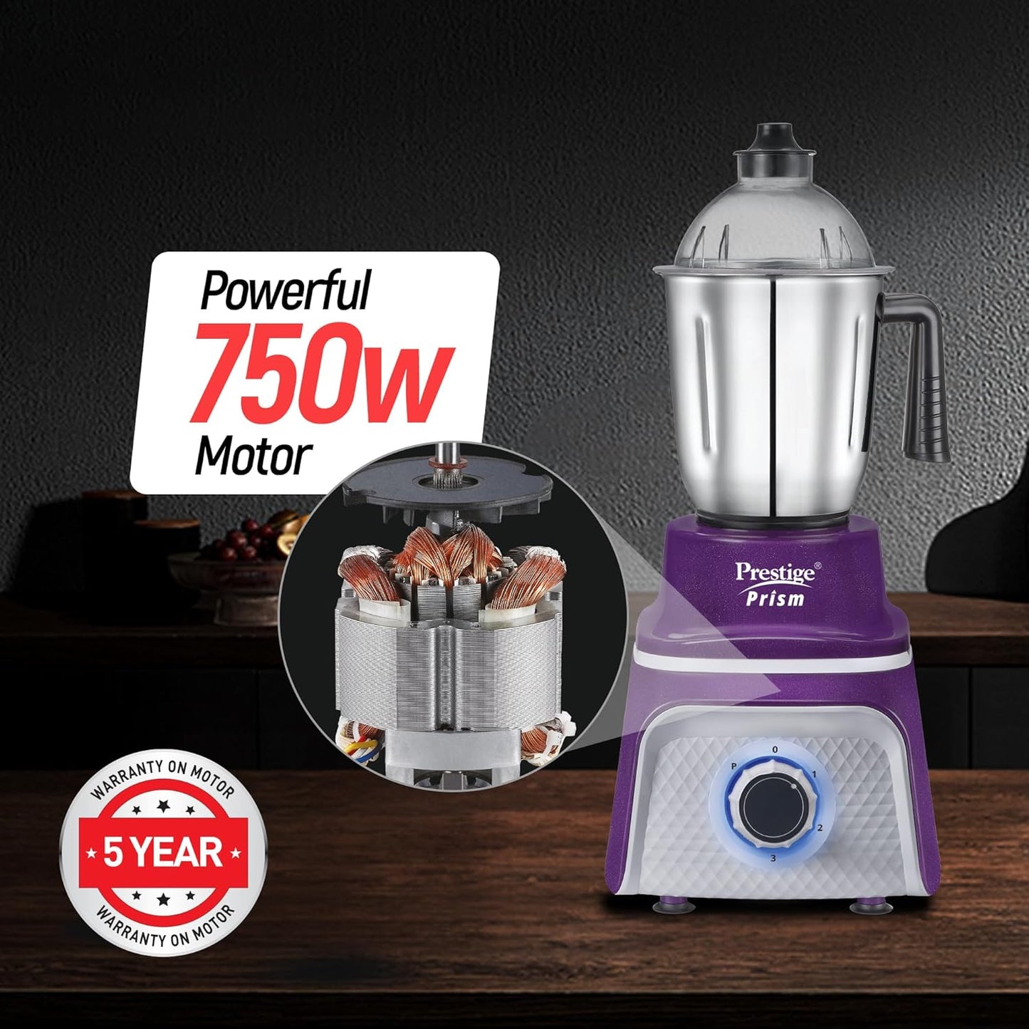 Prestige Prism 750W Mixer Grinder