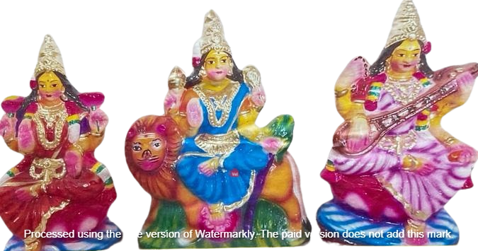 Lakshmi Saraswathi Durgai/ Dasa Avataram Golu Set/ Ten Incarnations Navarathri Dolls/ Kolu dolls/ Dasavatara Golu Bommai/ Dhasavataram Navaratri Set/ Ten Avatars Golu Dolls/ Dasa Avatars Navarathri Set/ Navarathri golu dolls