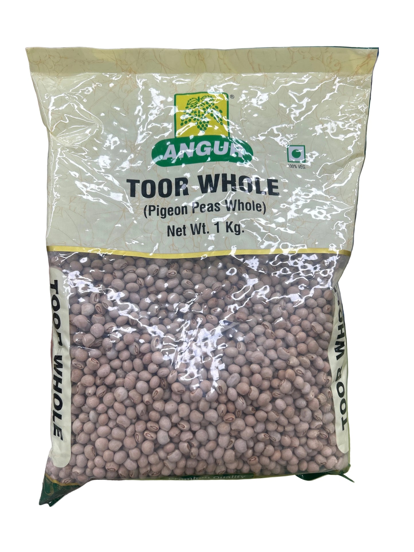 Angur Toor Whole 1Kg (Pigeon Peas)