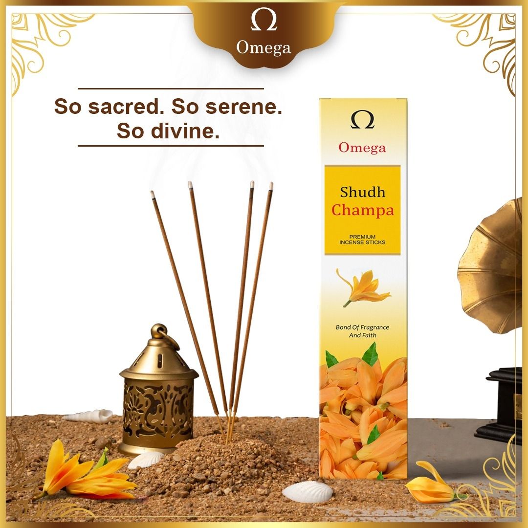 Omega Shudh Champa Incense Sticks (16g x 12)