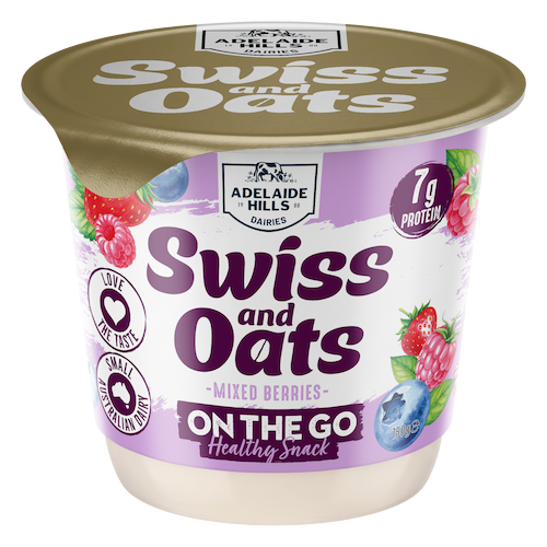 Adelaide Hills Mixed Berries Swiss And Oats 150G Fresh