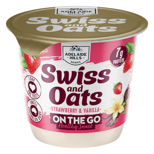 Adelaide Hills Strawberry Vanilla Swiss And Oats 150G Fresh
