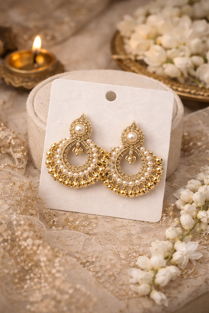 Royal Pearl Drop Jhumka