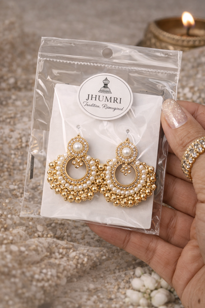 Royal Pearl Drop Jhumka