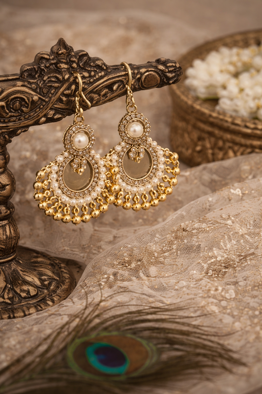 Royal Pearl Drop Jhumka