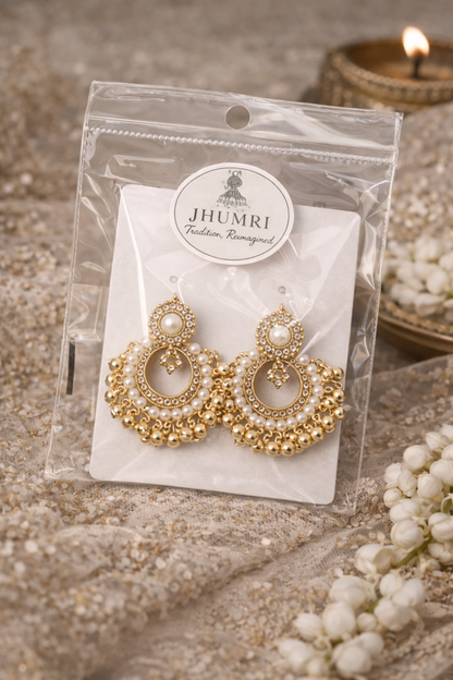 Royal Pearl Drop Jhumka
