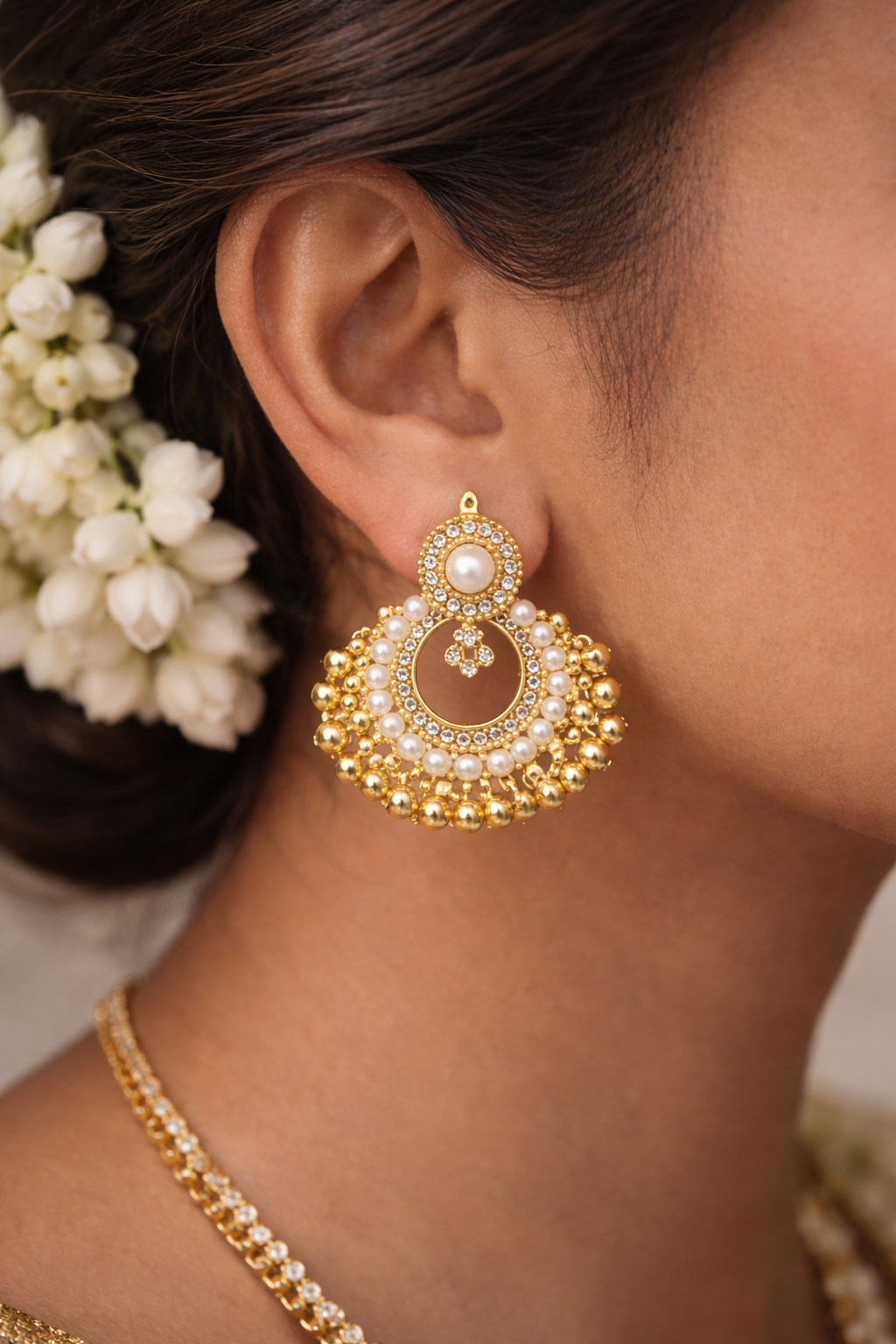 Royal Pearl Drop Jhumka