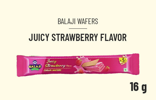 Balaji Cream Wafers Juicy Strawberry 16G