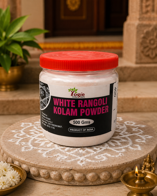 Yogie White Rangoli Kolam Powder 500G