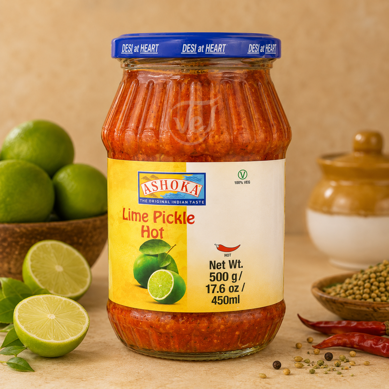 Ashoka Lime Pickle Hot 450Ml