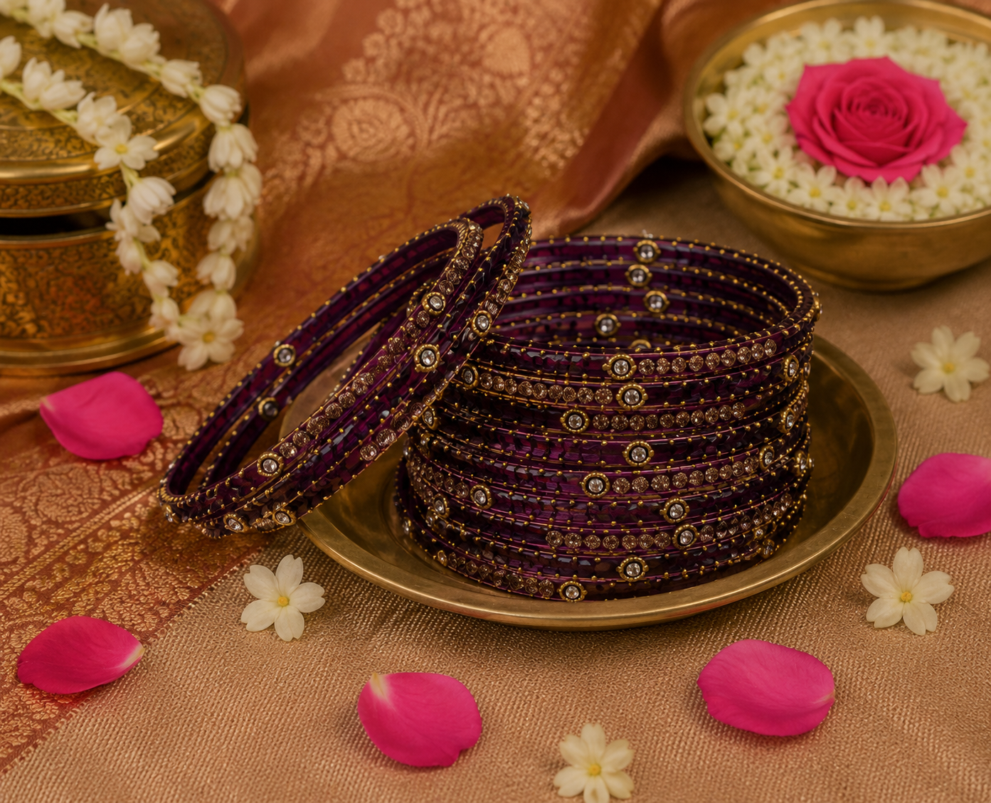 Glass Wine Red Bangles (multiple sizes available)