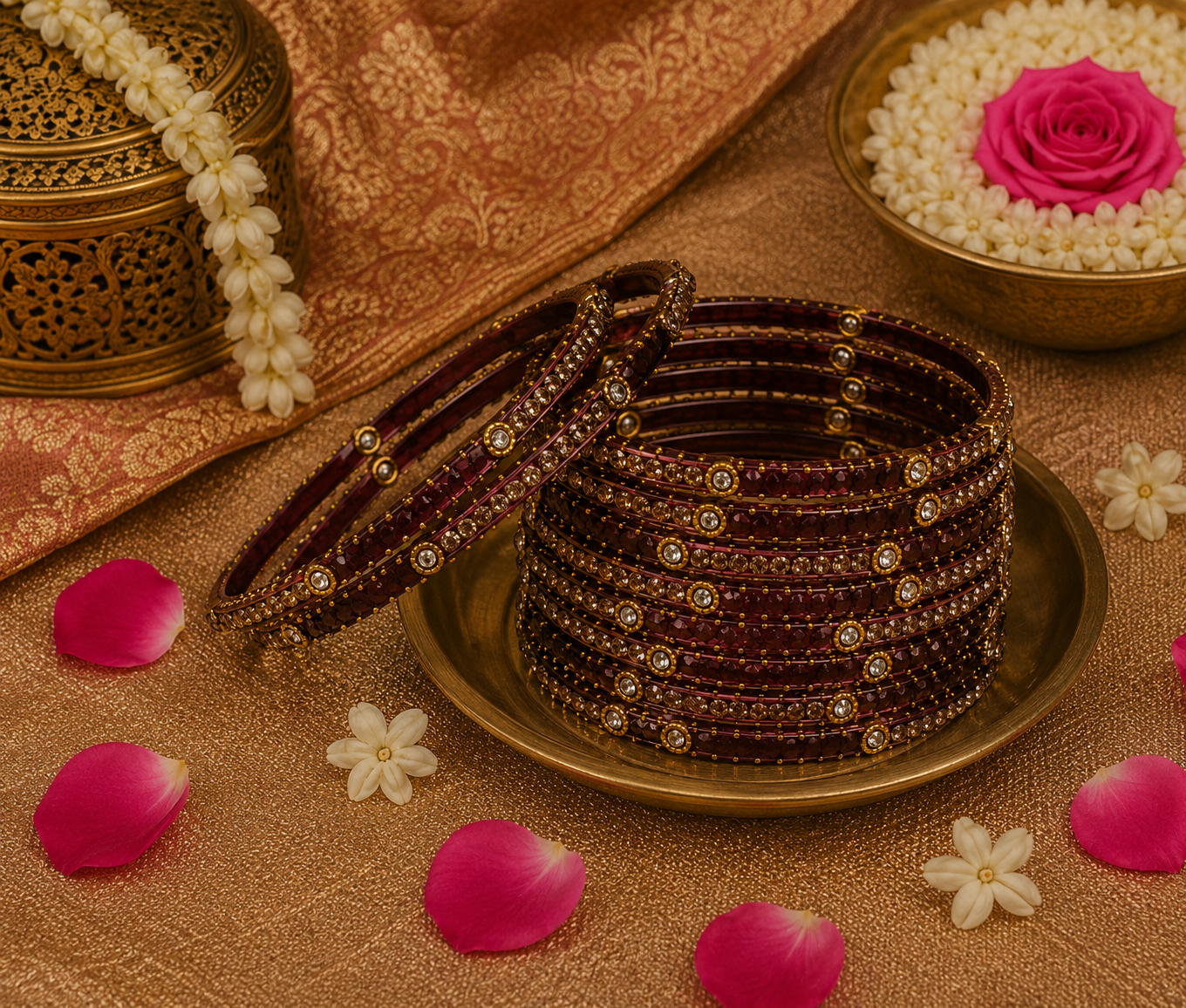 Glass Red Bangles (multiple sizes available)