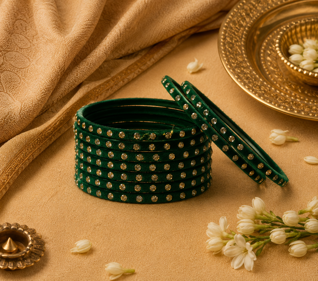 Green Gemstone Bangles
