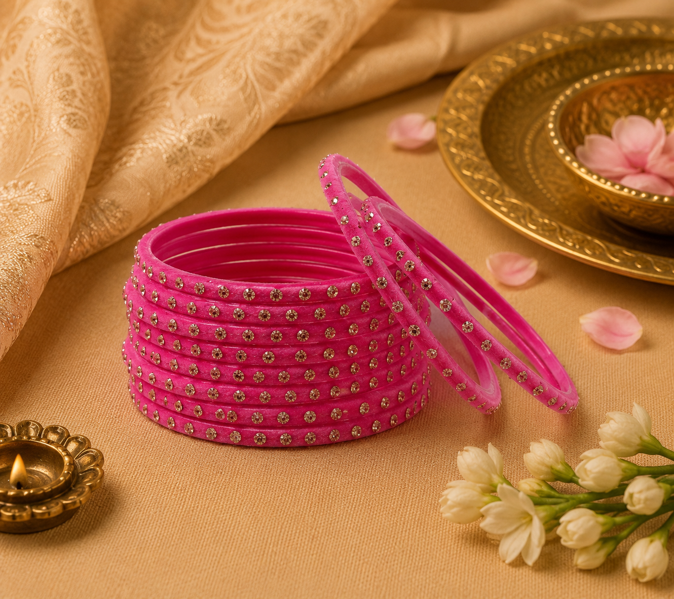 Pink Gemstone Bangles