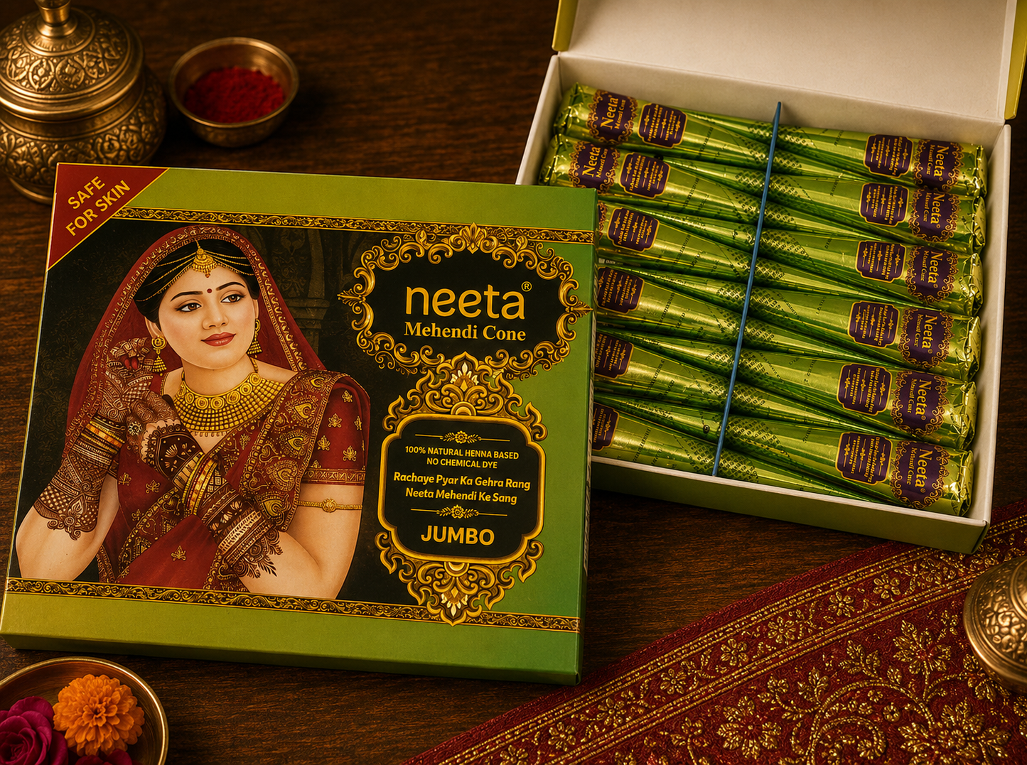 Neeta Henna Cone 1 Box (12 cones)