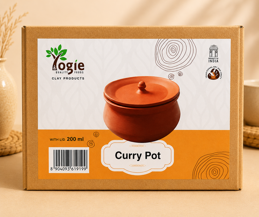 Yogie Curry Pot With Lid 200G Clay Red