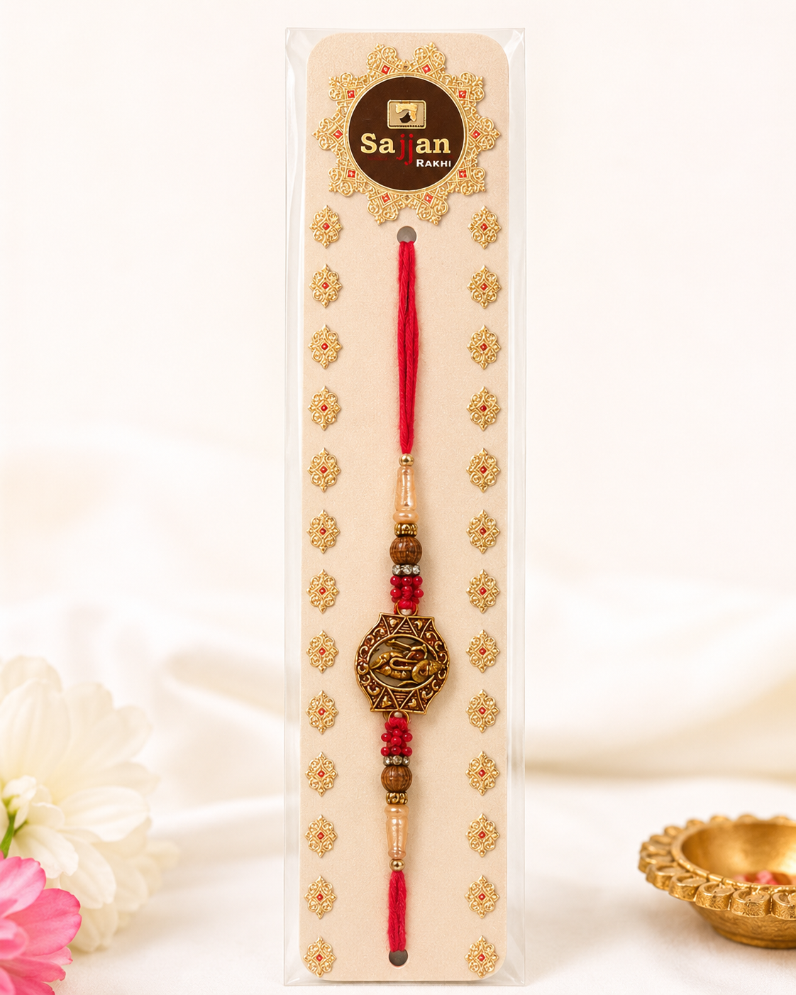 Rakhi/Raki Krishna with flute beads band Raksha Bandan Sale (Online exclusive)