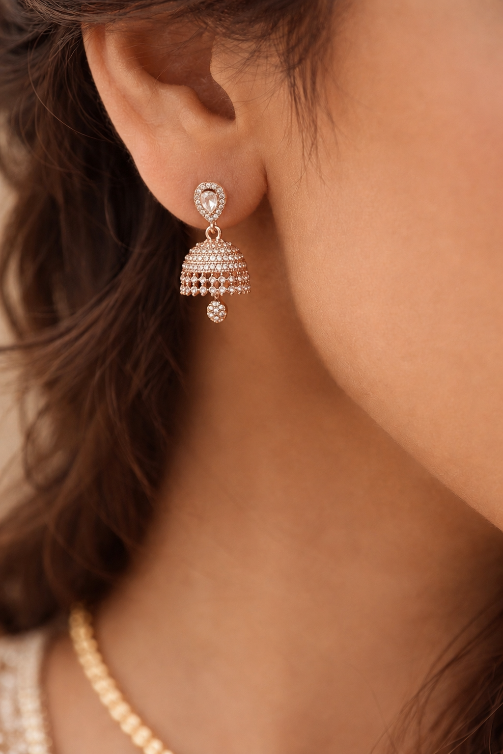 Noorè Jhumka/Jimmiki Earrings - Online Only - For Festive Wear, Pooja, Weddings & Parties