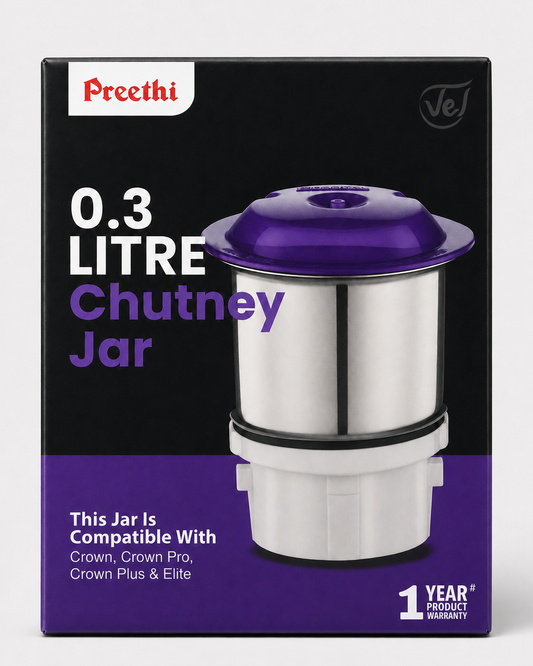 Preethi 0.3L Chutney Jar for Crown, Crown Pro, Crown Plus and Elite - Pre Order Product