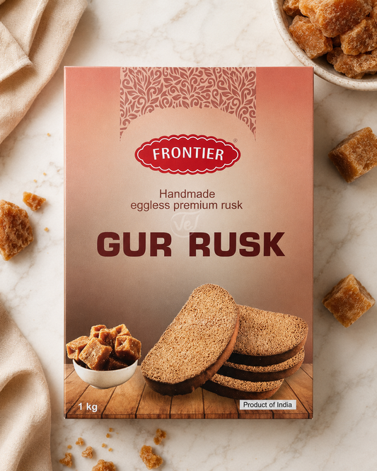 Frontier Gur Rusk 1kg (Eggless)