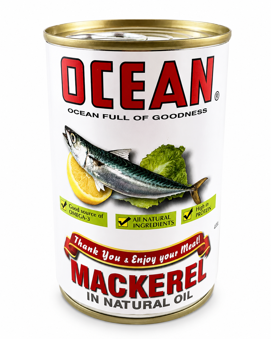 OCEAN WHITE MACKEREL NATURAL OIL 425G X3