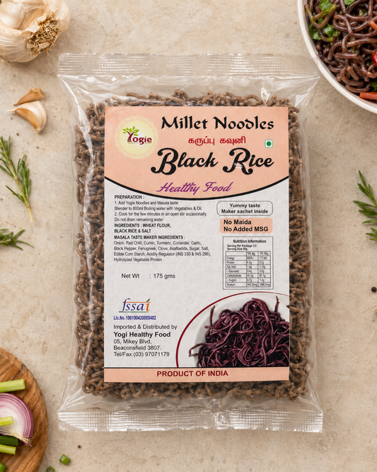 Yogie Black Rice Millet Noodles 175g