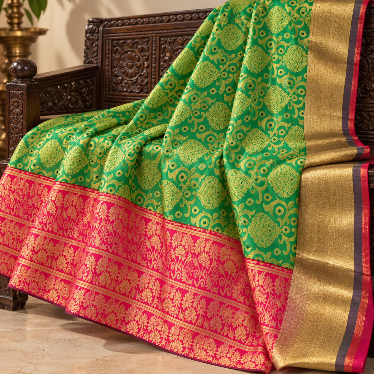 Green Pattu Saree
