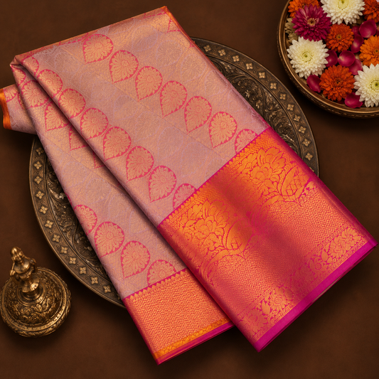Rose Pink Pattu Saree