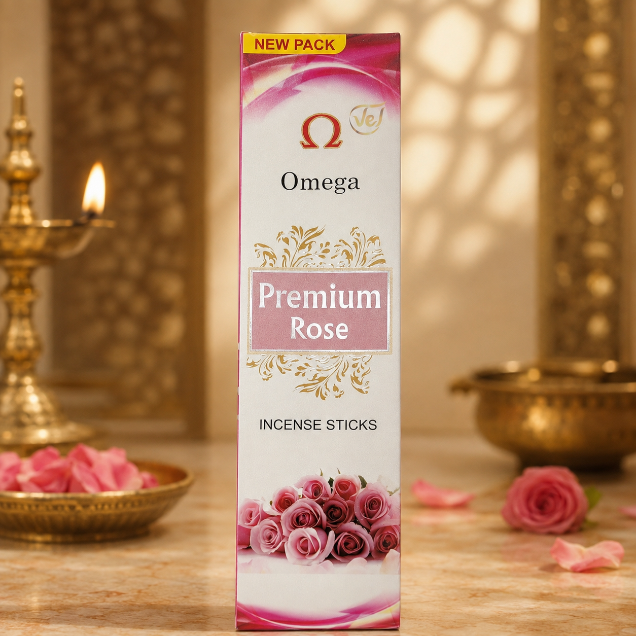 Omega Premium Rose Incense Pack 90G