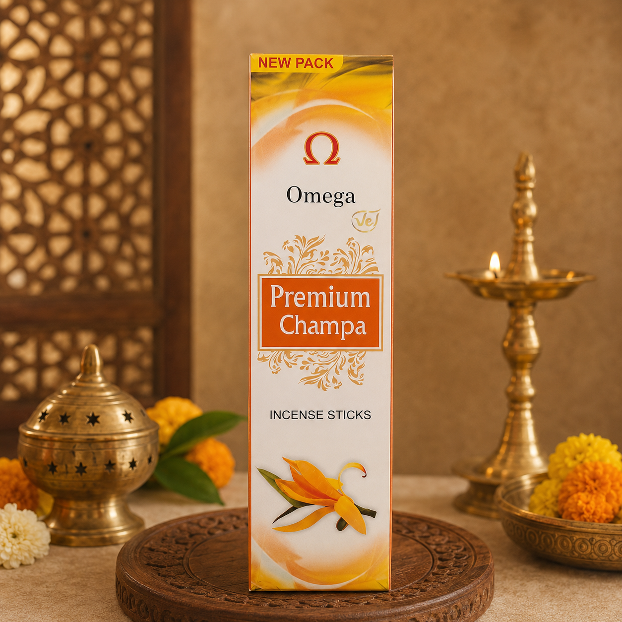 Omega Premium Champa Incense Stick 90G