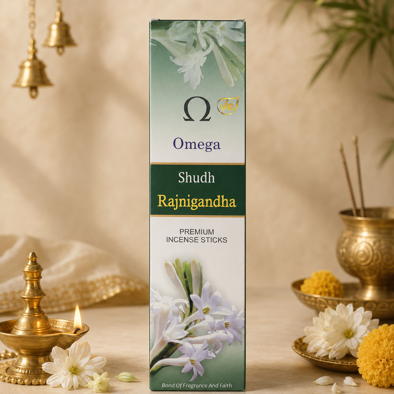 Omega Shudh Rajnigandha Incense Sticks 90G