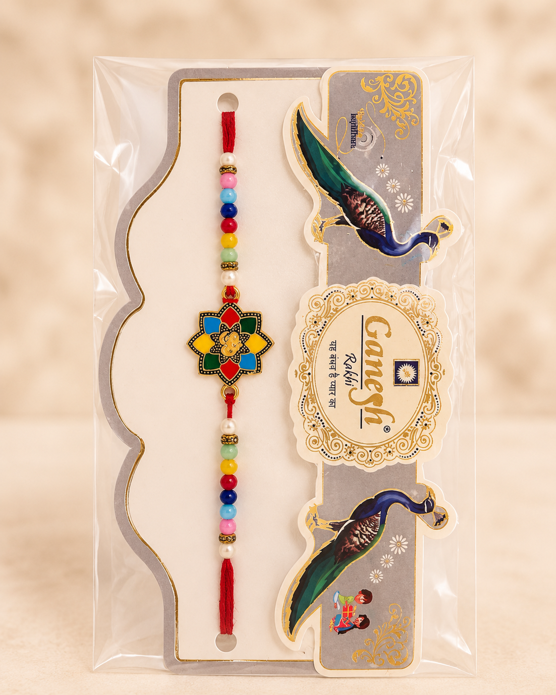 Rakhi/ Raki Om Floral with Beads(Online exclusive)