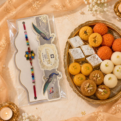 Rakhi/ Raki Om Floral with Beads(Online exclusive)