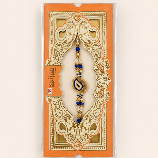 Rakhi/Raki Mango Design with Beads(Online exclusive)