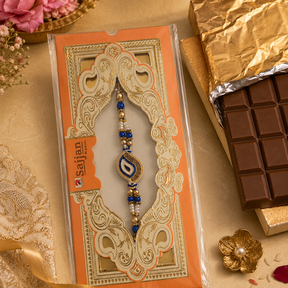Rakhi/Raki Mango Design with Beads(Online exclusive)