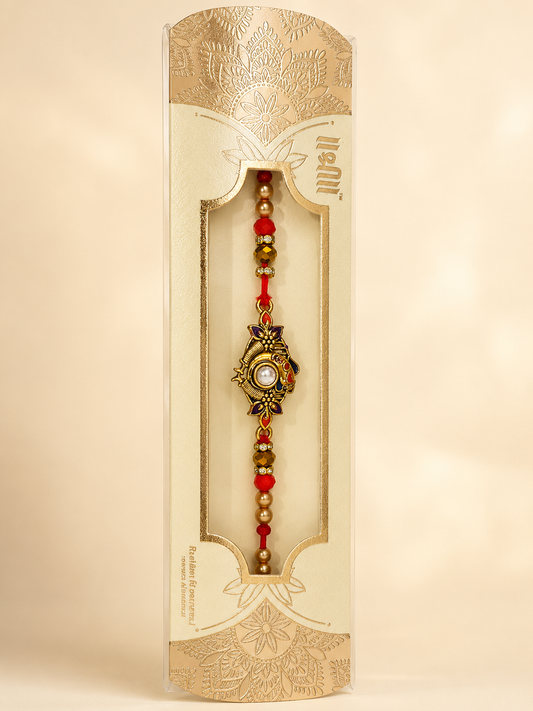 Rakhi/ Raki Ganesha with Peral and Beads (Online exclusive)