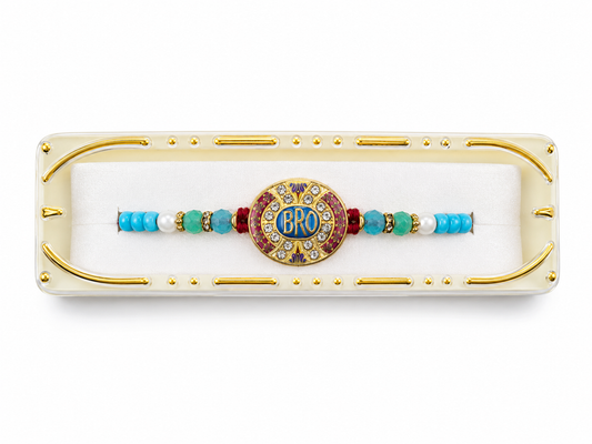 Rakhi/ Raki Bro Logo with Beads  (Online exclusive)