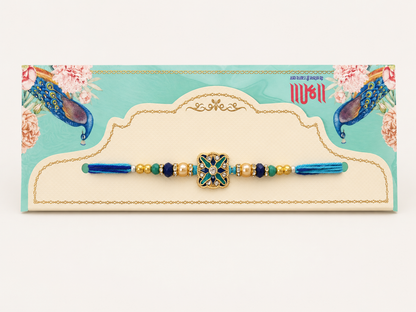 Rakhi/Raki Square Shape with Beads (Online exclusive)