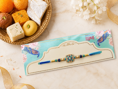 Rakhi/Raki Square Shape with Beads (Online exclusive)