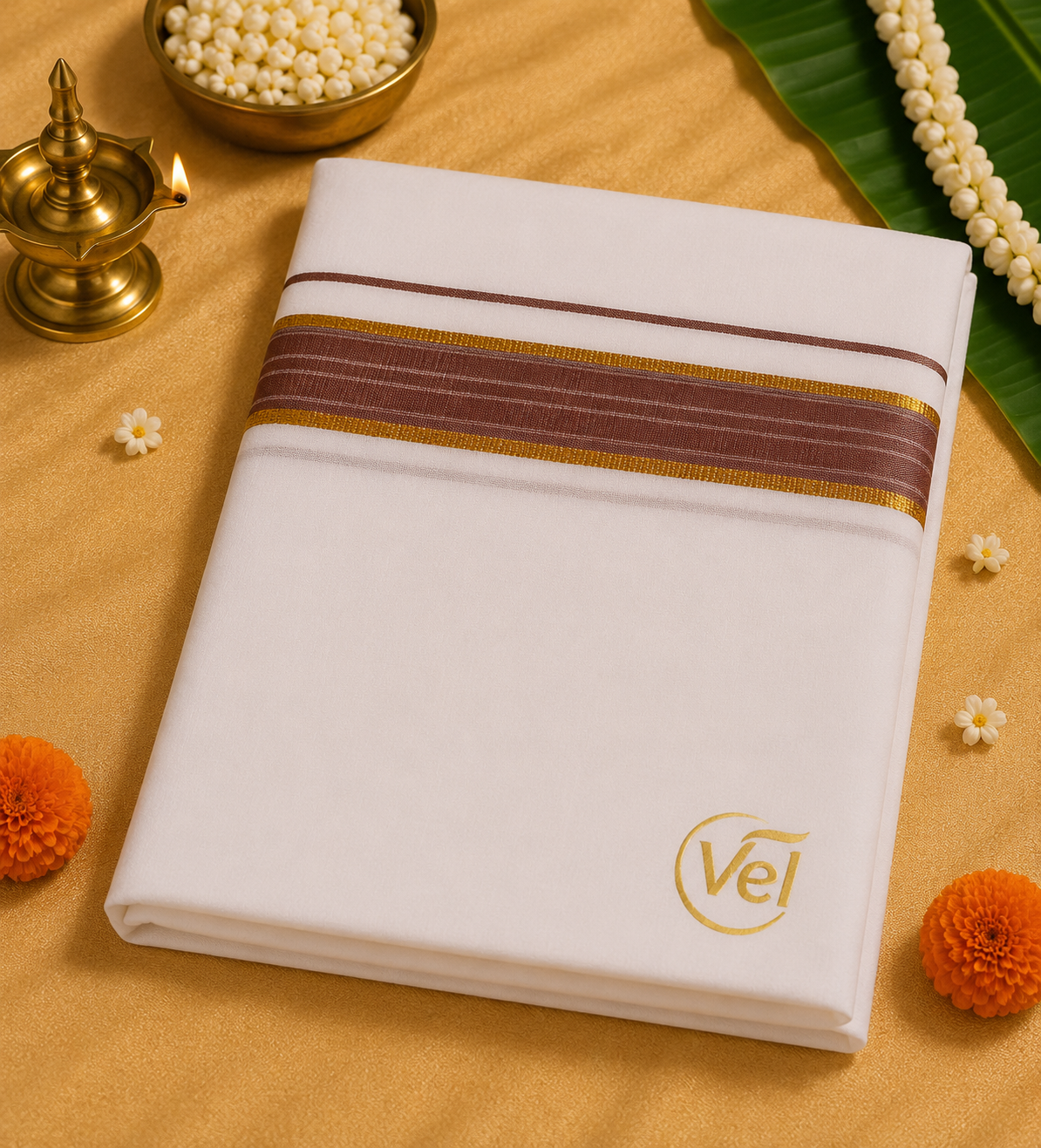 Ramajayam Fancy Jari Dhothi - 2m (Approxitmate)